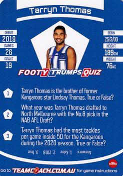 2021 Team Coach AFL #184 Tarryn Thomas Back